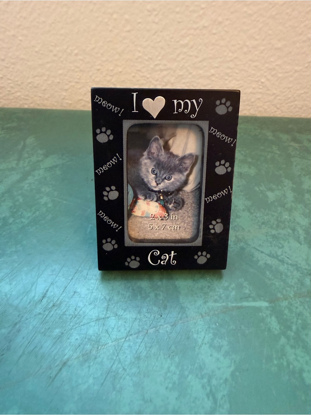 I Love My Cat Black Photo Frame